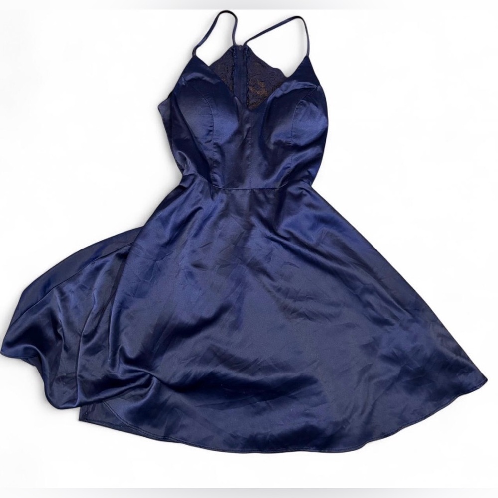 B Darlin Midnight Blue Strapless Dress